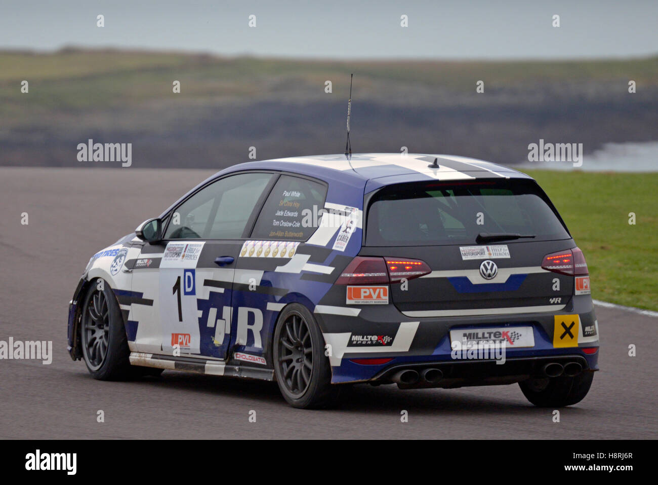 Ty Croes Mission Motor Sport racing Circuit Anglesey, ,le Nord du Pays de Galles, Royaume-Uni,.VW. La race du souvenir. Banque D'Images