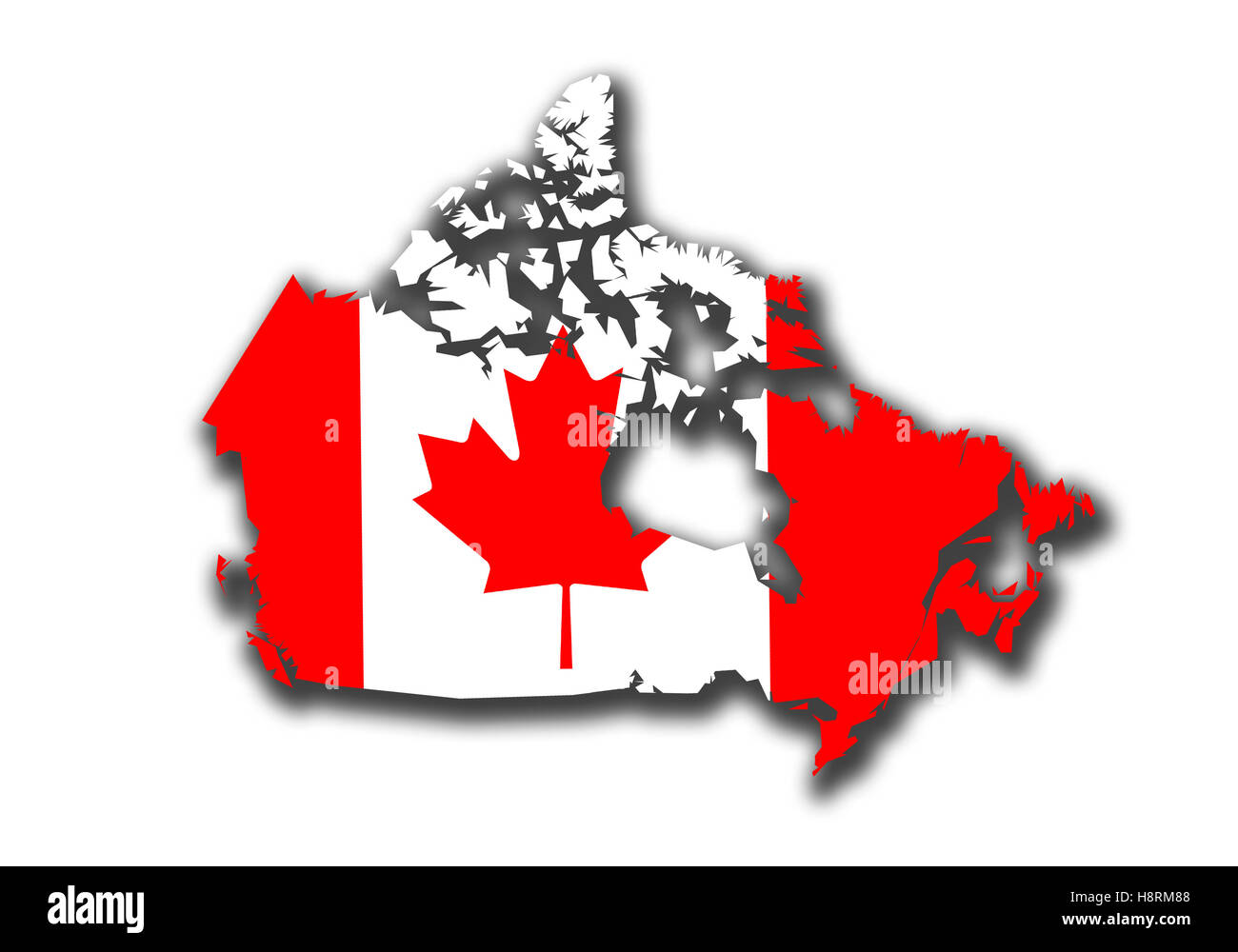 Quelques vieux grunge flag et le territoire du canada Banque D'Images