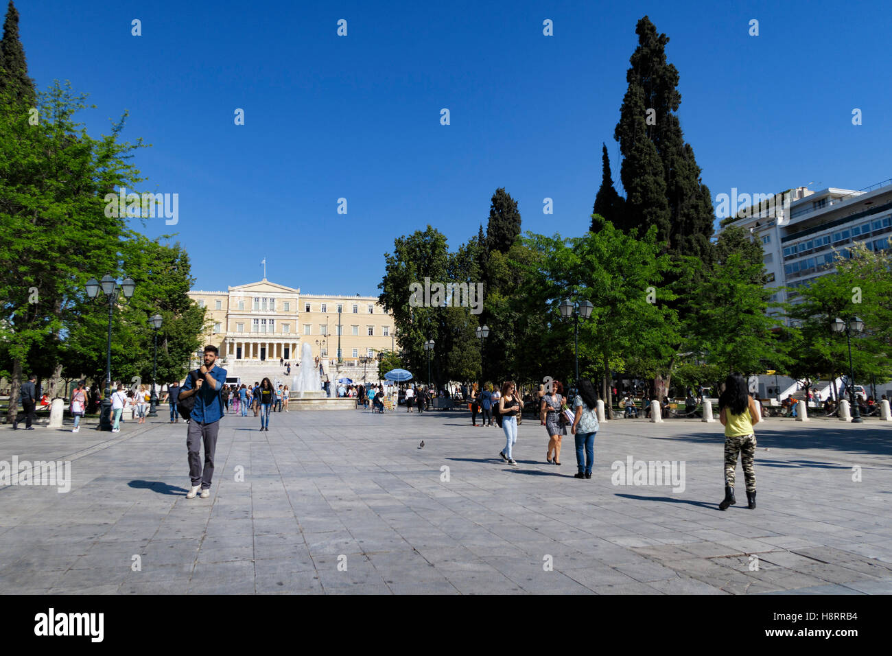La place Syntagma à Athènes, Grèce Banque D'Images