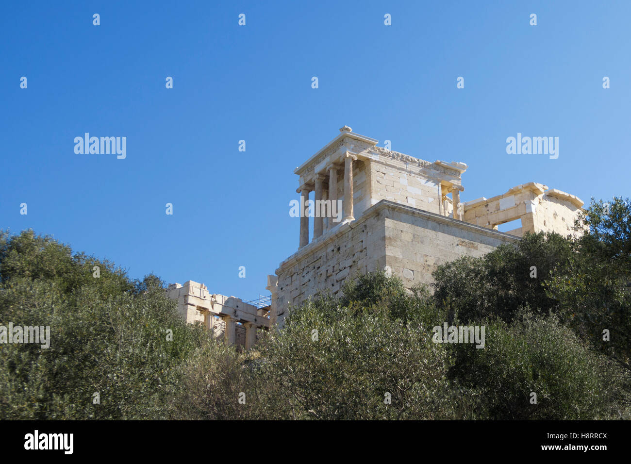 Temple d'Athéna Nike à l'Acropole, Athènes, Grèce Banque D'Images