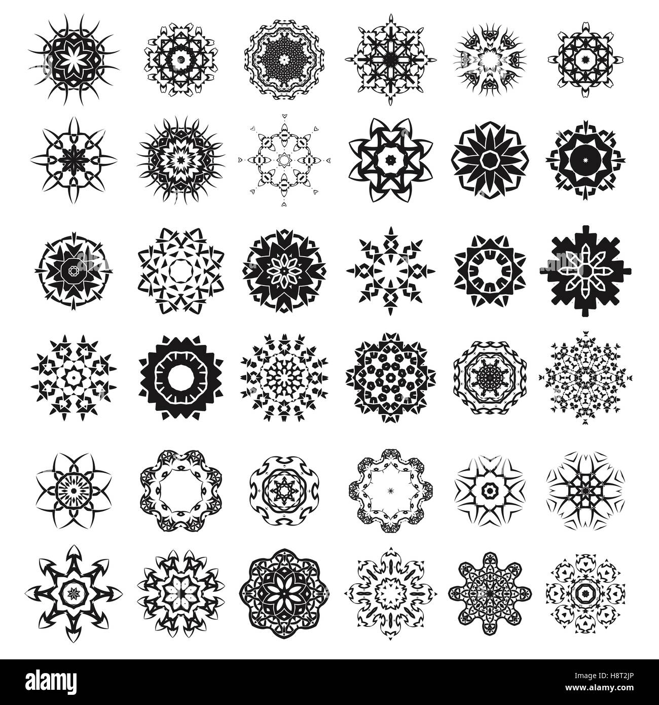 Ensemble de rosettes différents Illustration de Vecteur