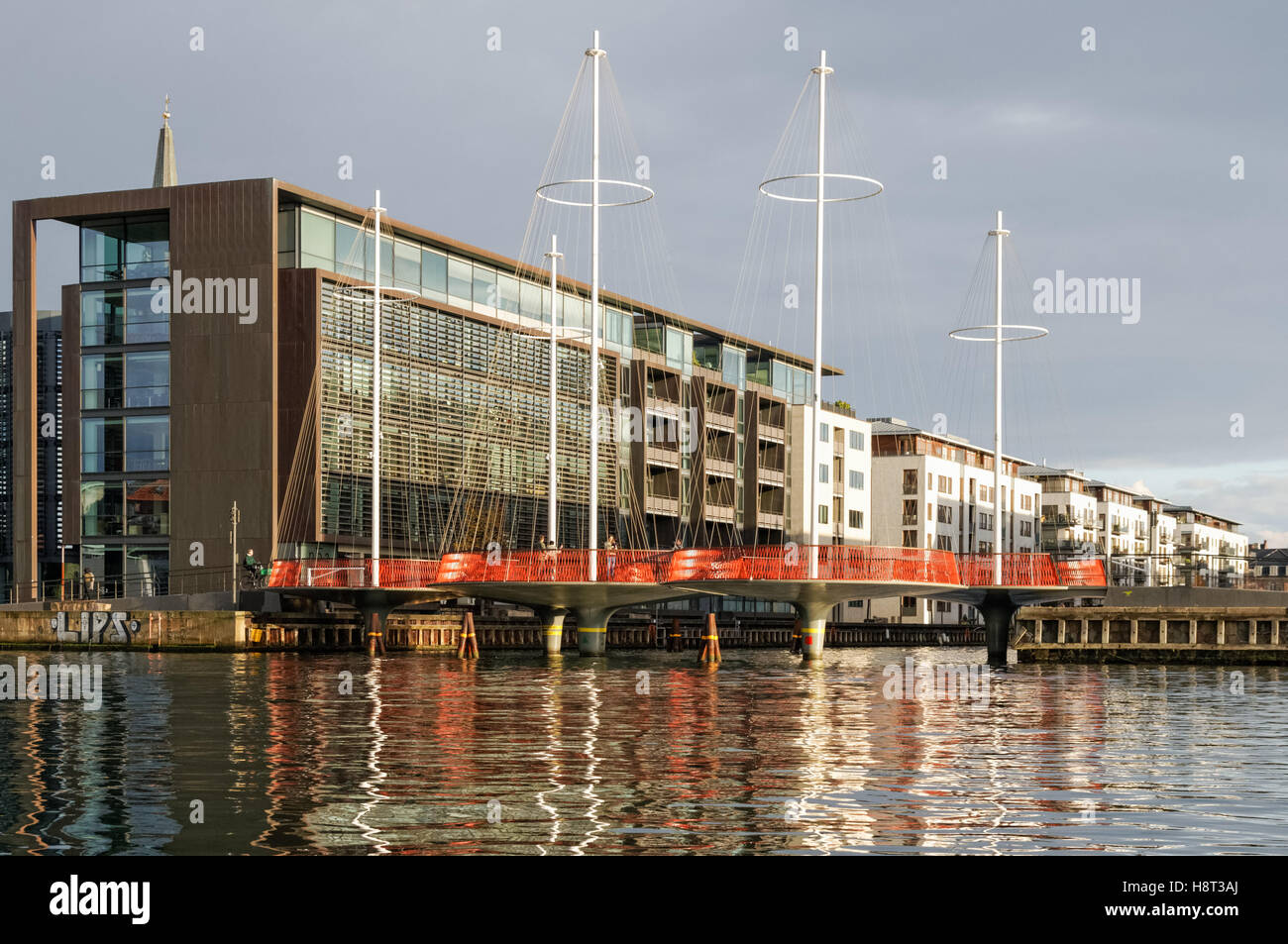 Le cercle au Pont Canal Christianshavn à Copenhague, Danemark Banque D'Images