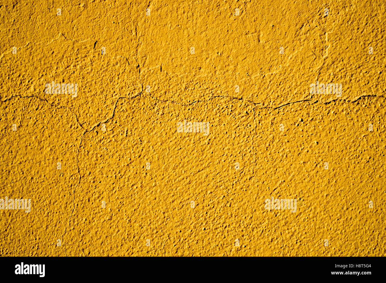 Revêtement mural en plâtre jaune Banque D'Images