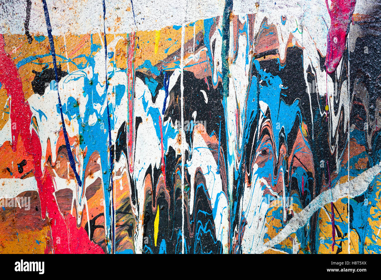 Peinture murale graffiti dégoulinant Banque D'Images