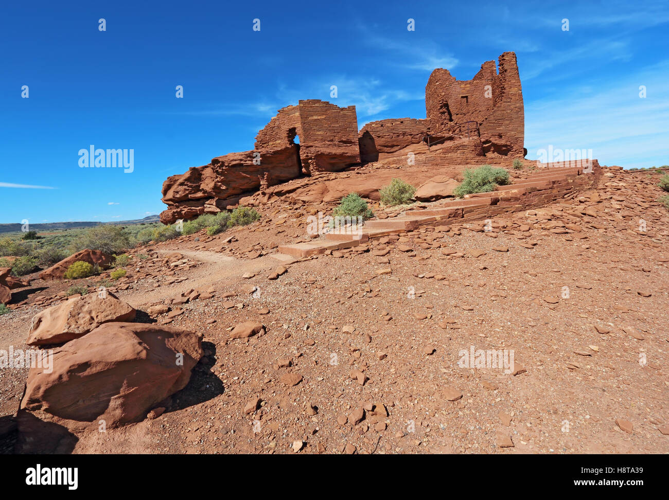 Ruines de Wukoki pueblo de Wupatki National Monument au nord de Flagstaff, Arizona Banque D'Images