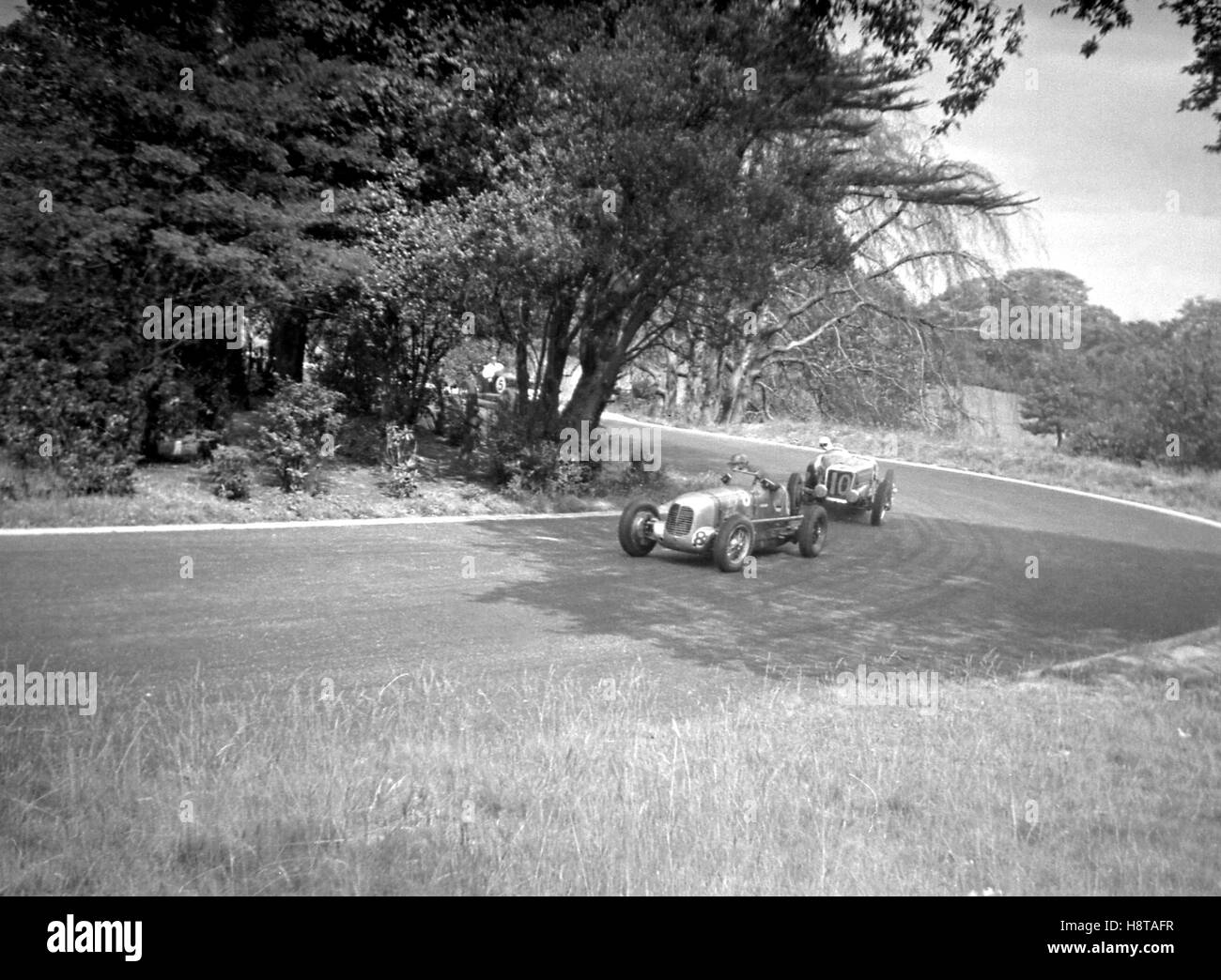 Voiture de course delage Banque d'images noir et blanc - Alamy