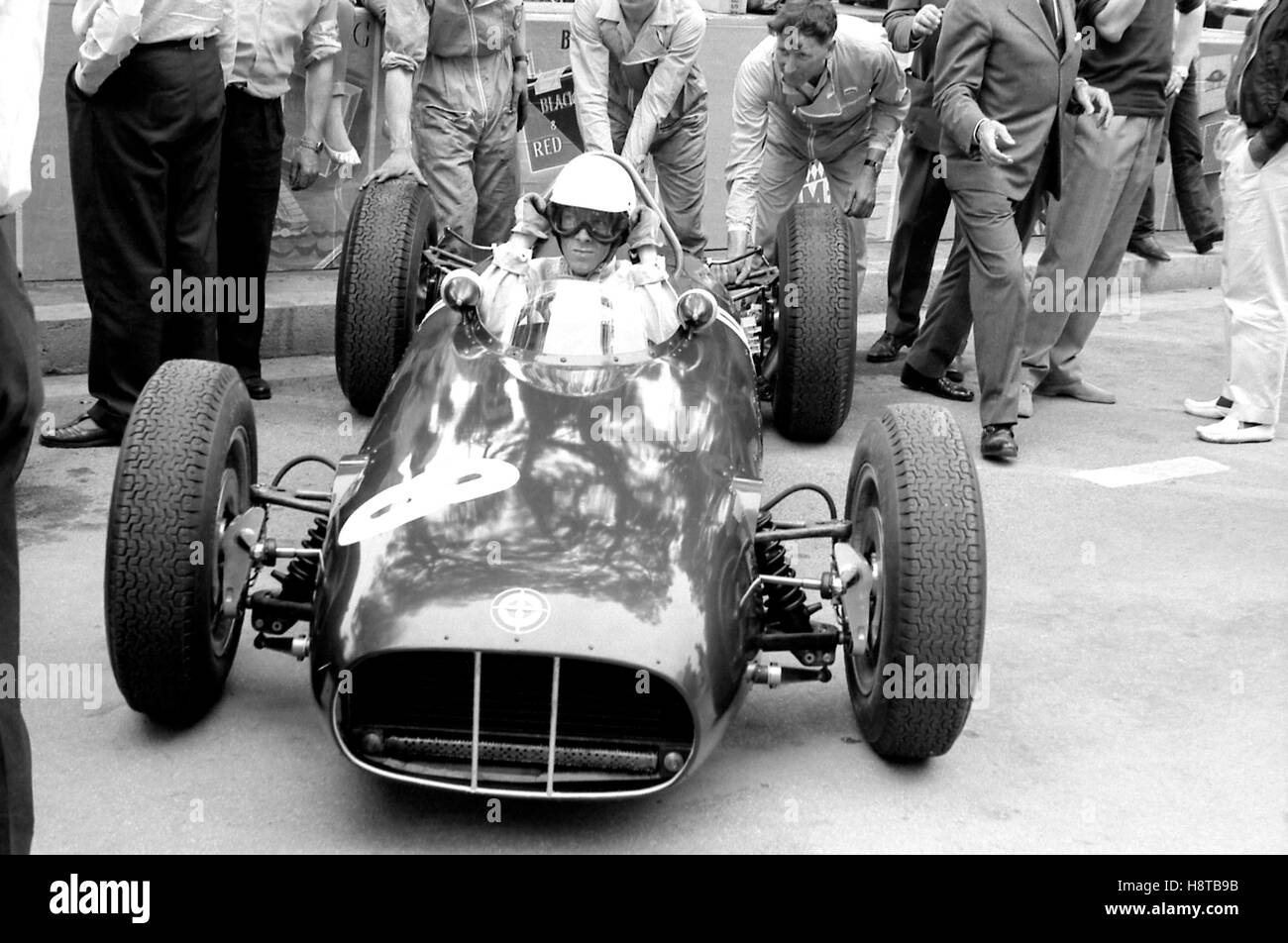 1962 MONACO GP GINTHER BRM P57 V8 STANDS Banque D'Images