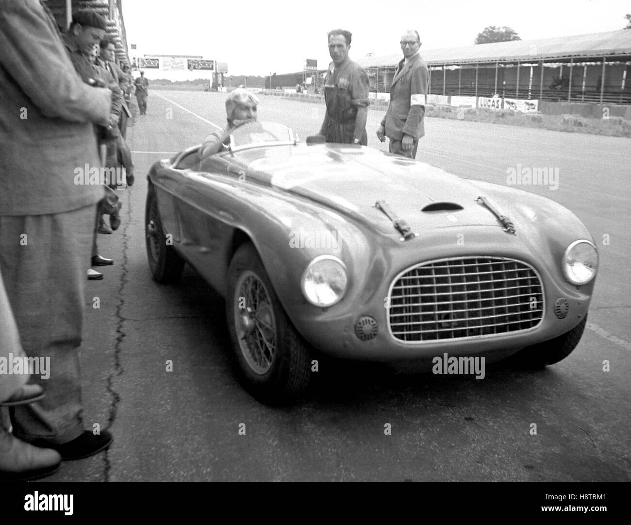 SILVERSTONE ASCARI FERRARI 166 stands Banque D'Images