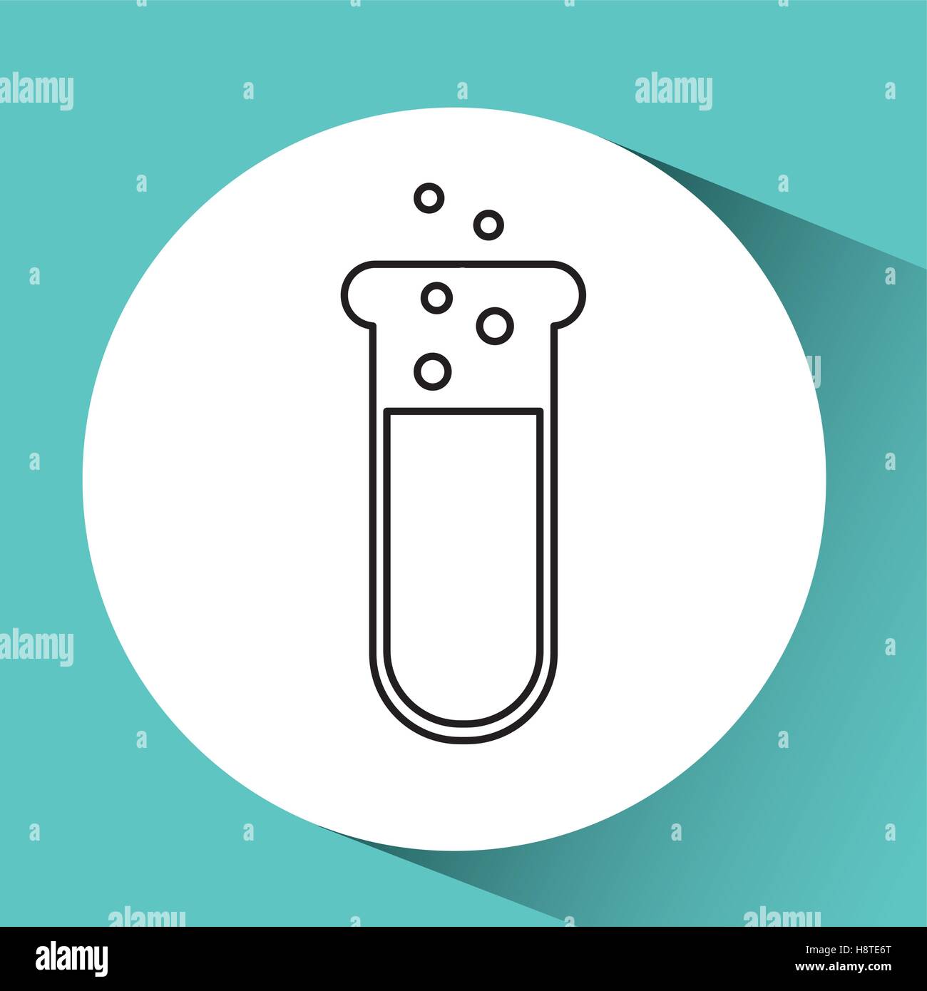 Hand holding test tube rempli de produits chimiques graphic vector illustration eps 10 Illustration de Vecteur