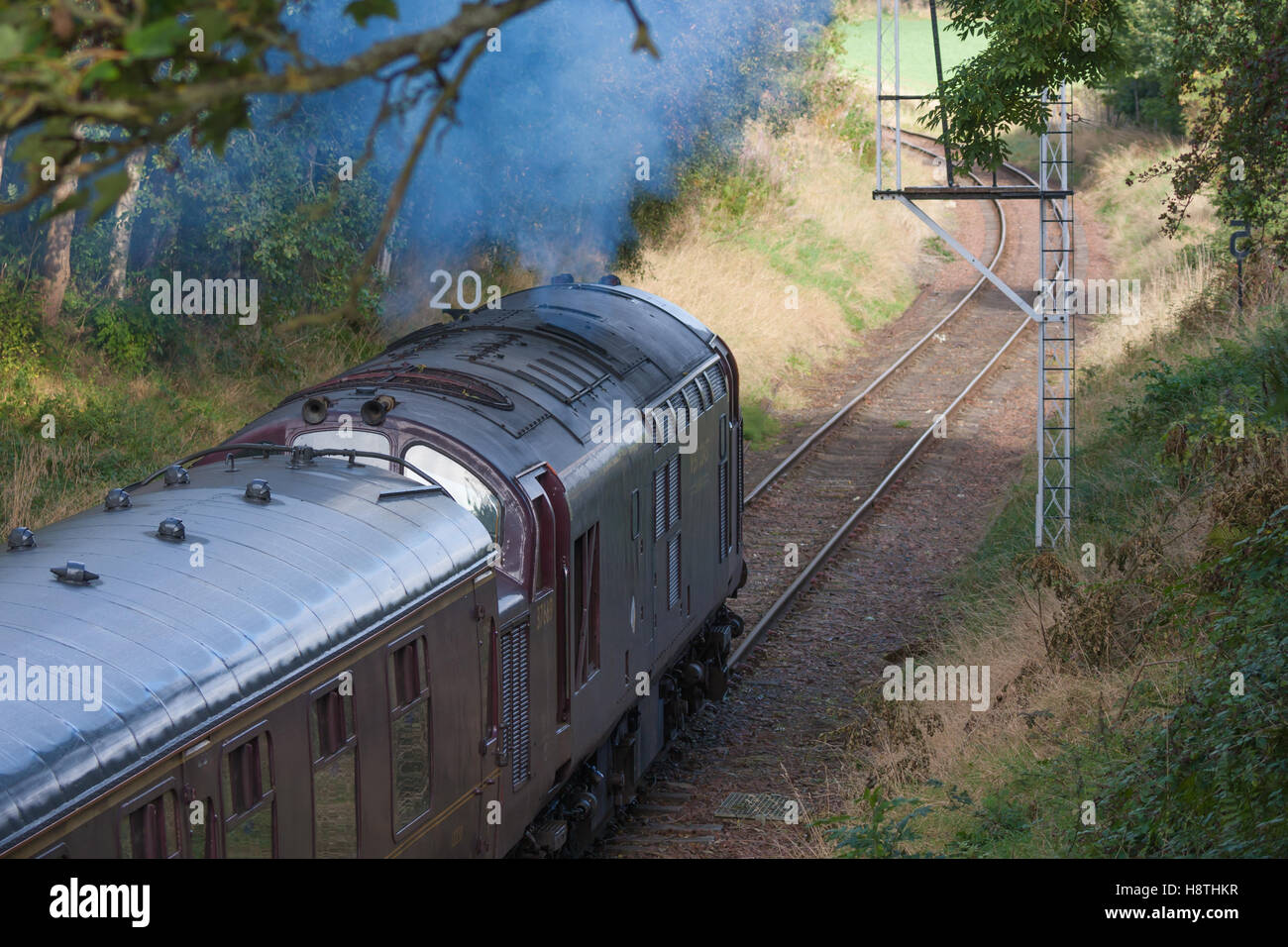 Locomotive classe 37 au travail Banque D'Images