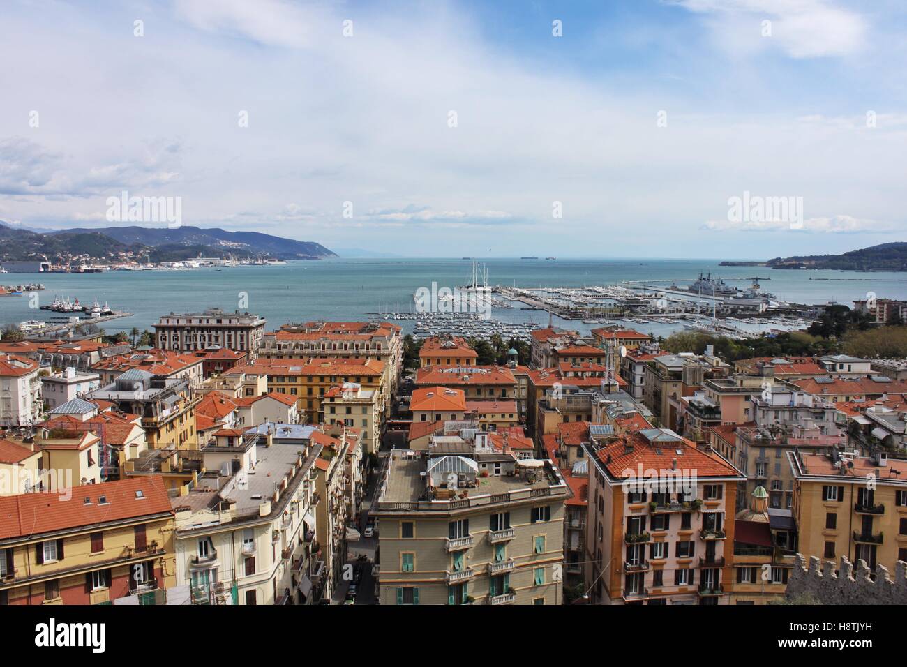 Golfe des Poètes, vue panoramique . Banque D'Images