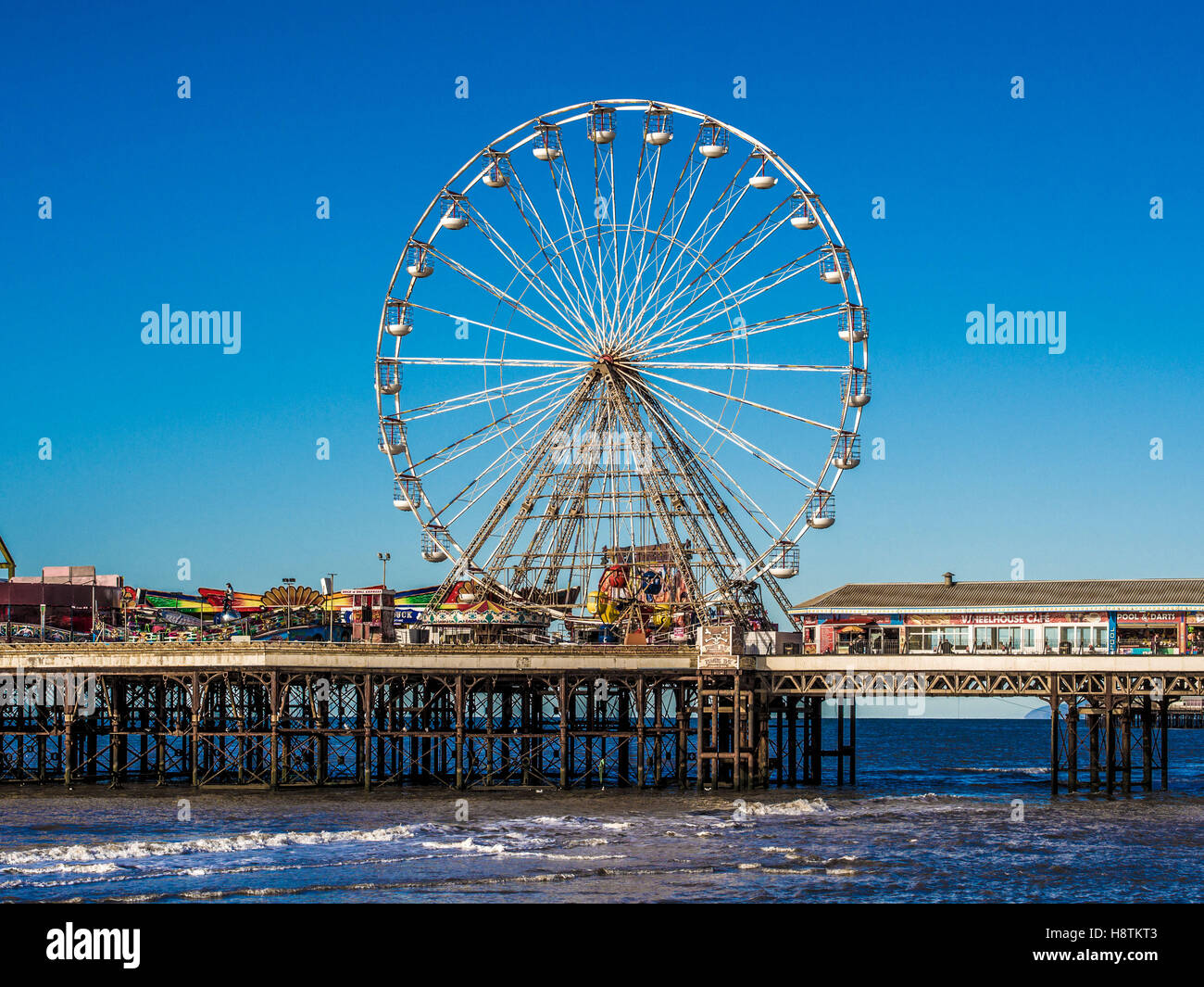 Grande roue sur Central Pier, Blackpool, Lancashire, Royaume-Uni. Banque D'Images