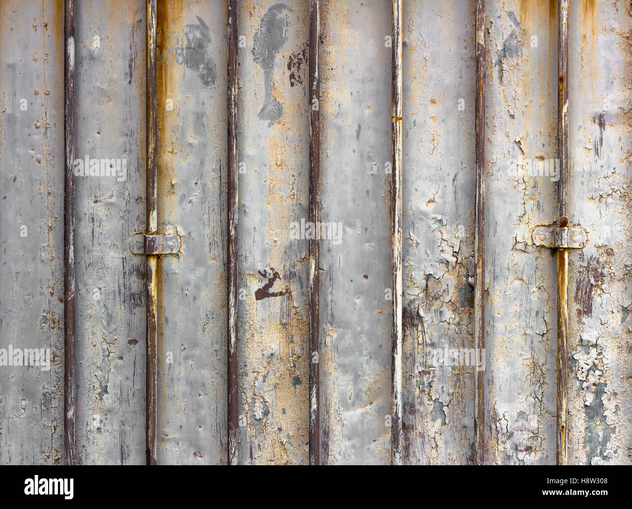 Détail de texture de porte en métal et l'arrière-plan Banque D'Images