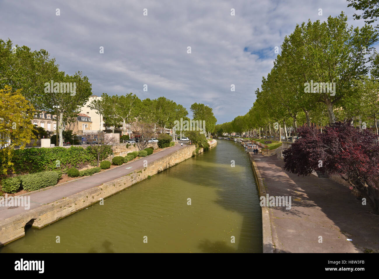 Canal de la Robin à Narbonne Banque D'Images