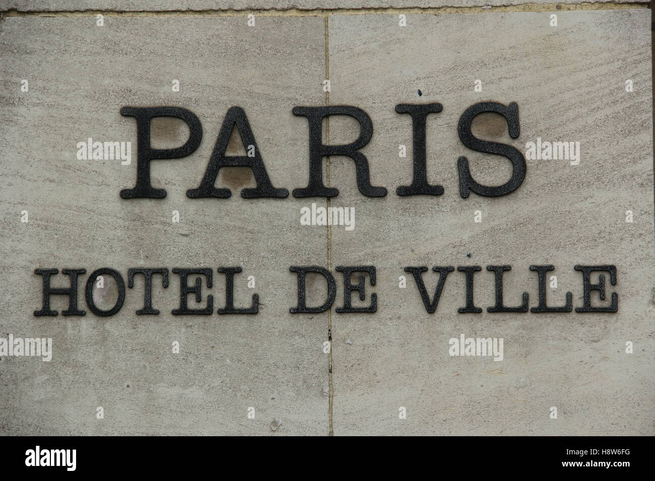 Paris, l'Hôtel de ville. Banque D'Images