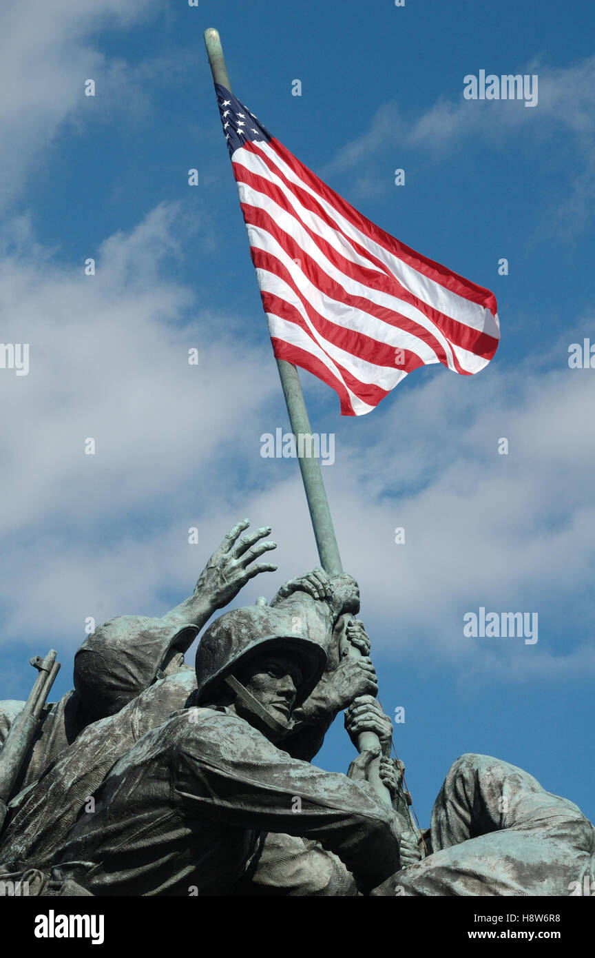 Iwo Jima Memorial Statue. Banque D'Images