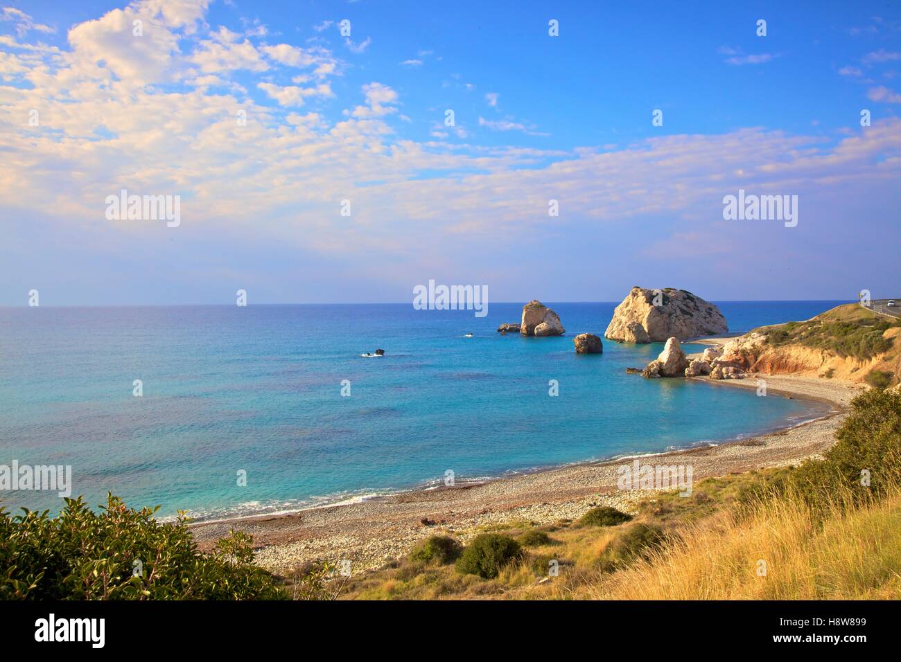 Rocher d'Aphrodite, Paphos, Chypre, Méditerranée orientale Banque D'Images