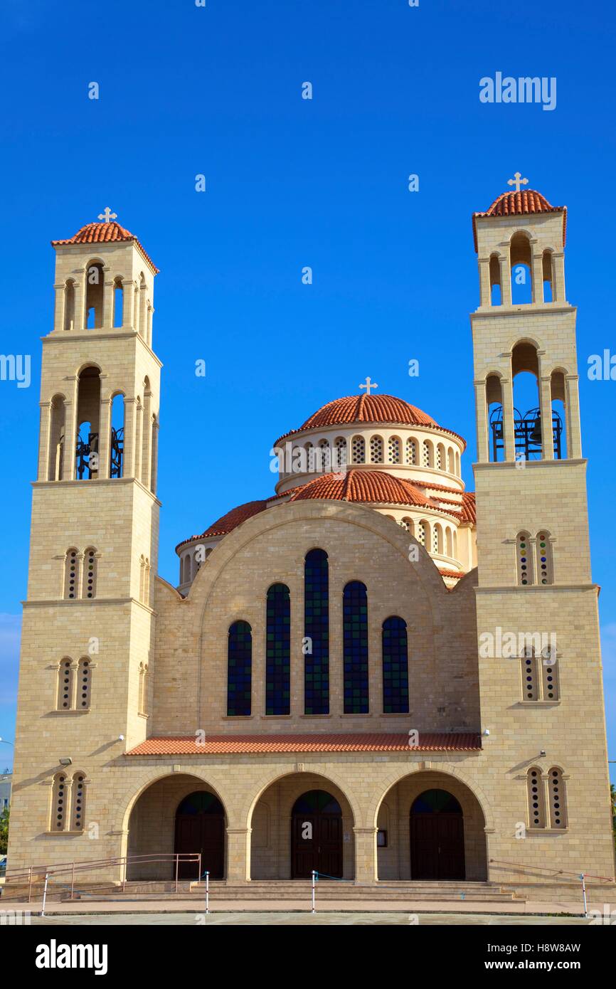 L'église grecque-orthodoxe d'Agioi Anargyroi, Paphos, Chypre, Méditerranée orientale Banque D'Images