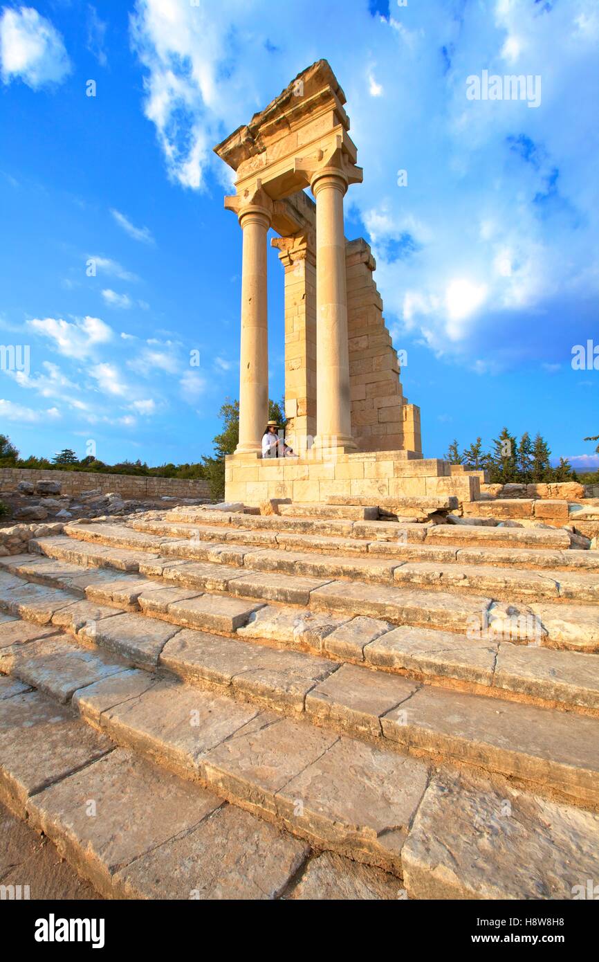 Temple d'Apollon, Kourion, Chypre, Méditerranée orientale Banque D'Images