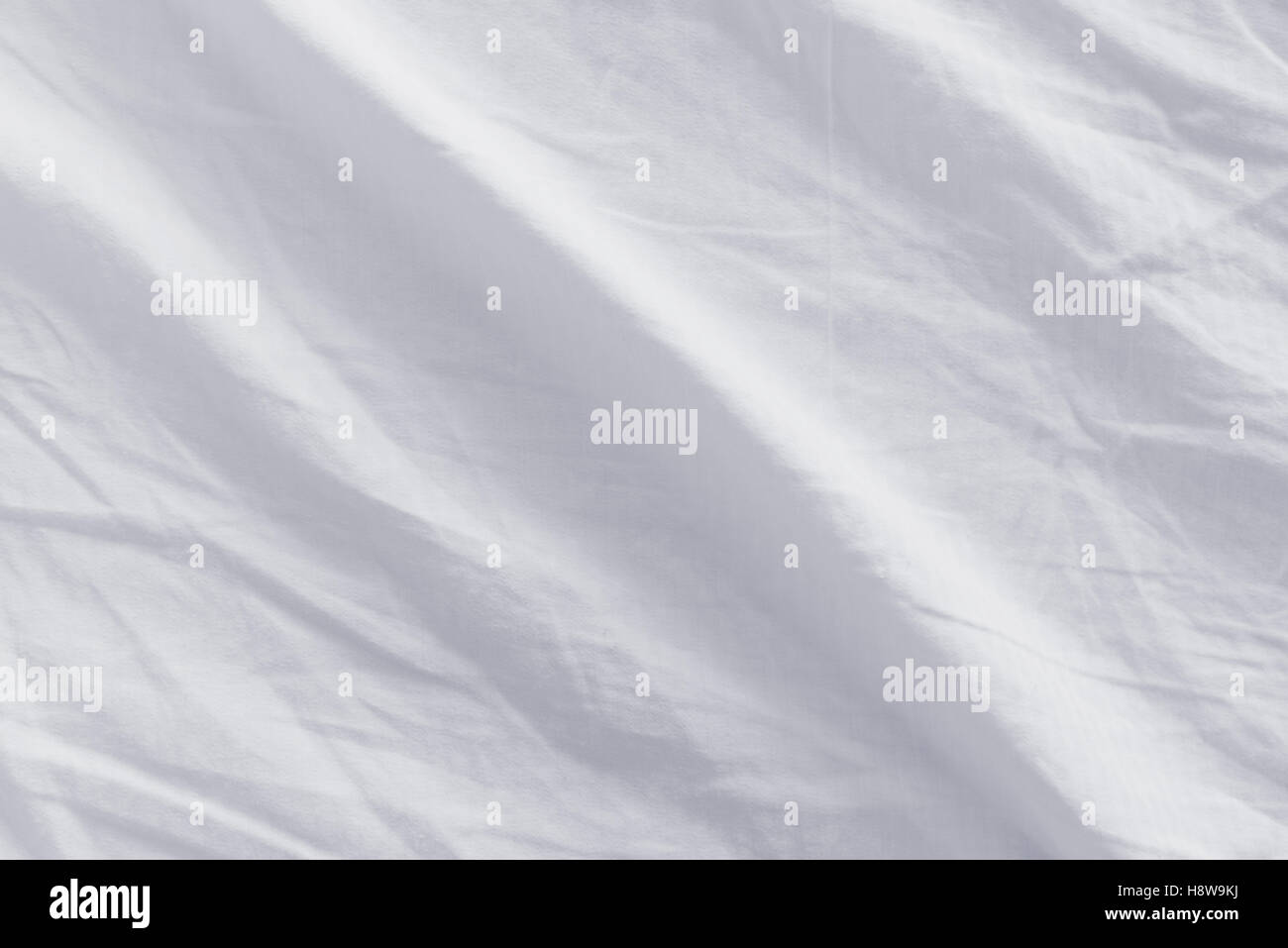 Draps froissés, texture Vue de dessus des draps utilisés Banque D'Images