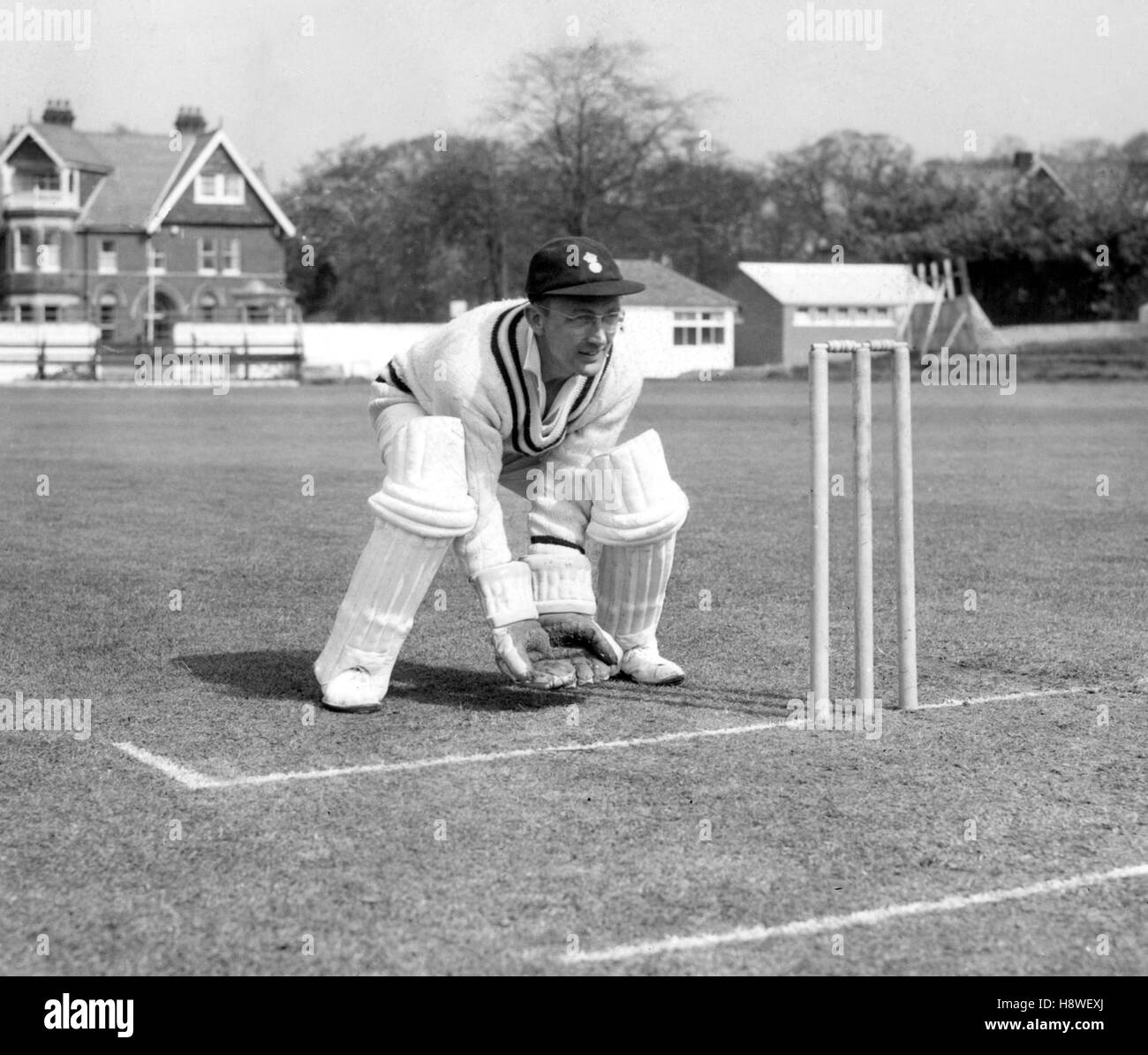 Leo Harrison, de Hampshire County Cricket Club. *Neg corrompus. Tirée de contact Banque D'Images