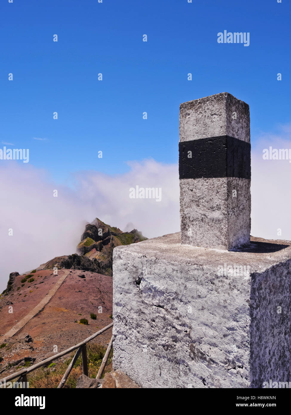 Portugal, Madère, vue depuis le Pico do Arieiro. Banque D'Images