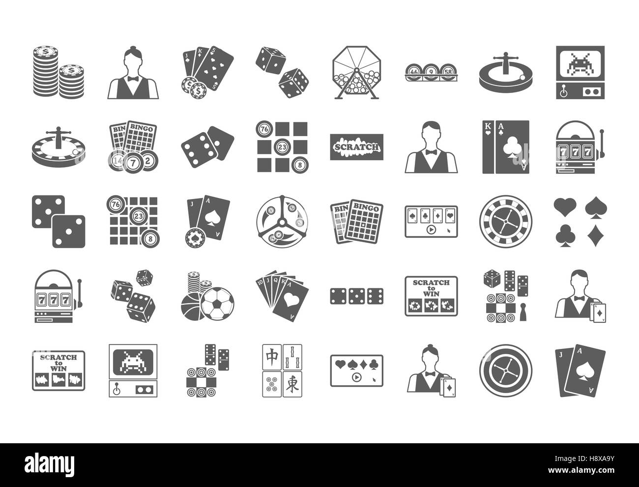 L'icône de Casino. Vector illustration isolé sur fond blanc. Illustration de Vecteur