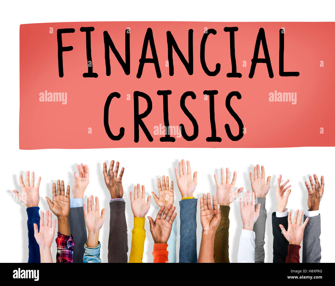 Crise financière crise faillite Finances Concept Banque D'Images