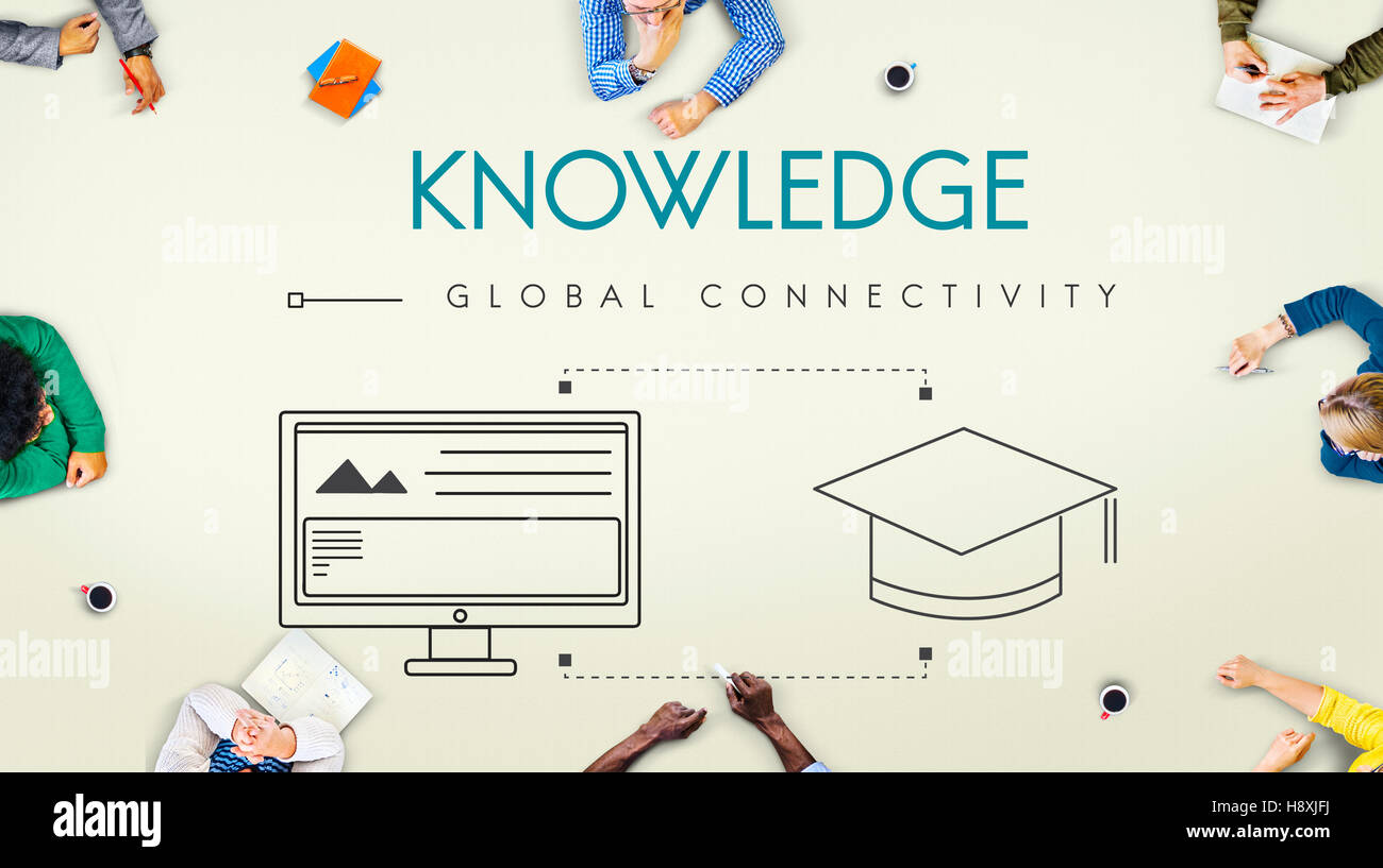 Connectivité mondiale du savoir Education Concept Graphique Banque D'Images
