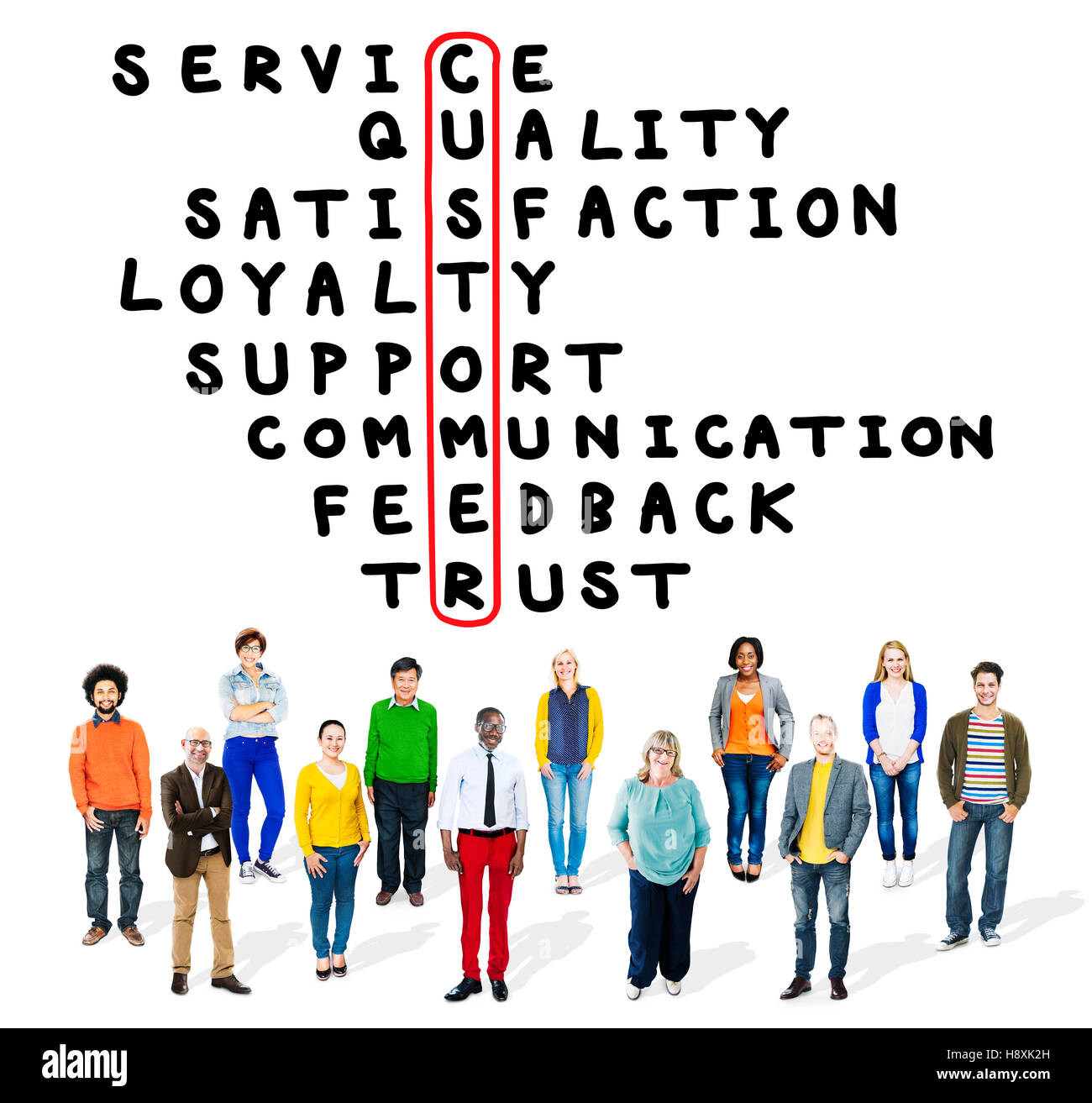 La satisfaction de la qualité du service clients Concept de ...