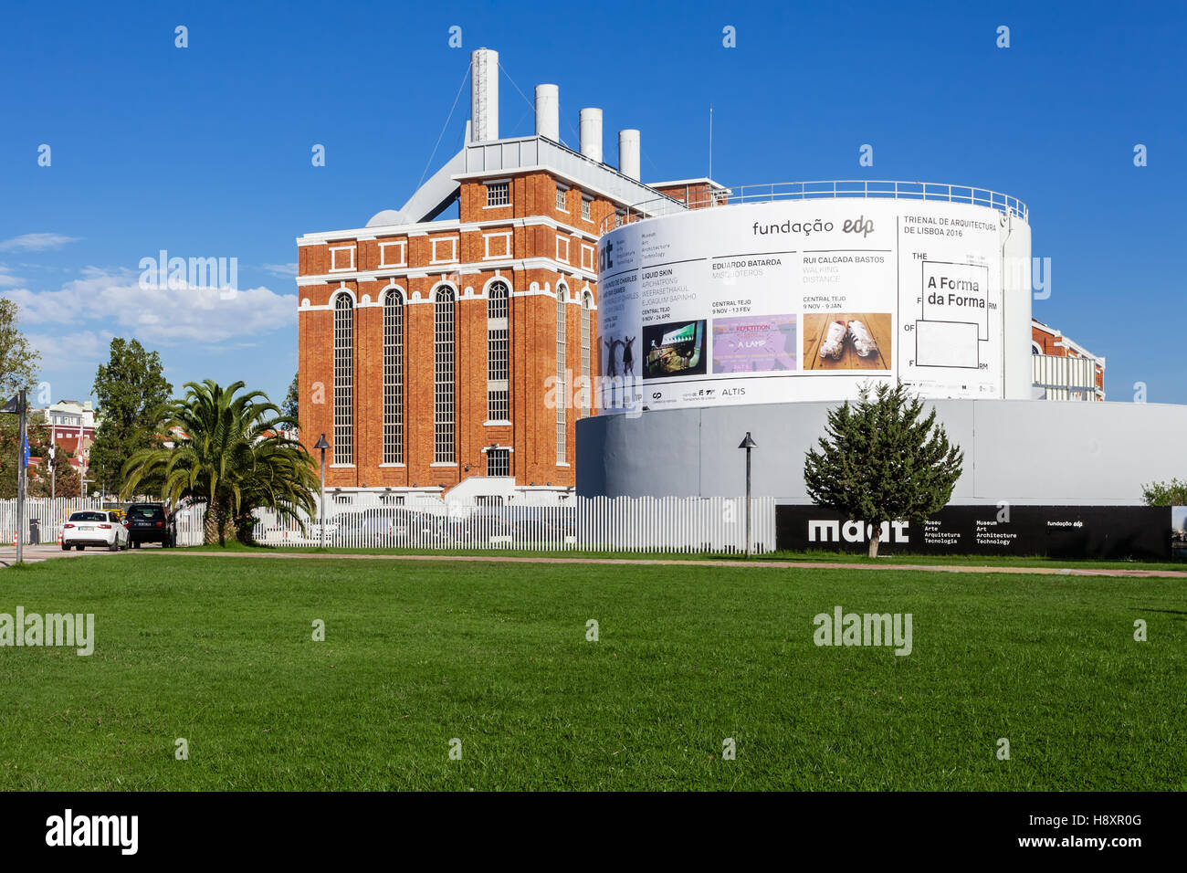 Le centre de Tejo, le début du 20e siècle, convertie en musée de l'électricité. Lisbonne, Portugal. Banque D'Images