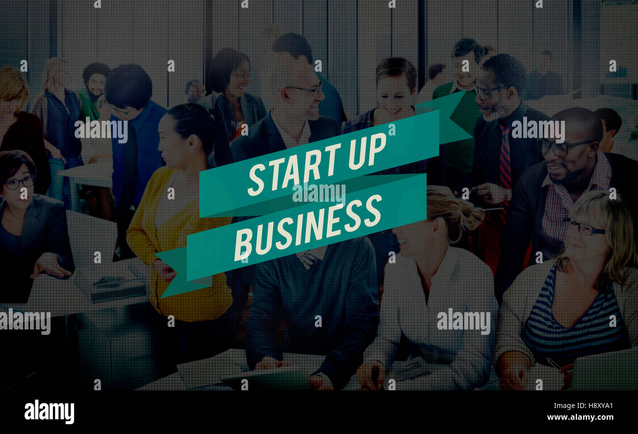 Démarrer le travail d'équipe de réflexion Connexion Concept Banque D'Images