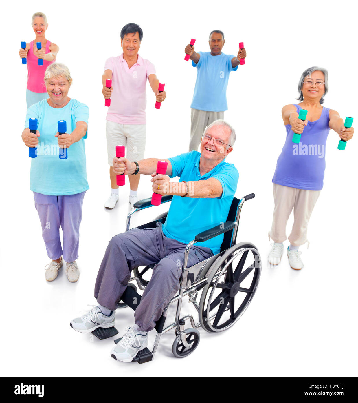 Les personnes en bonne santé de groupe Exercice Fitness Concept Ensemble Banque D'Images