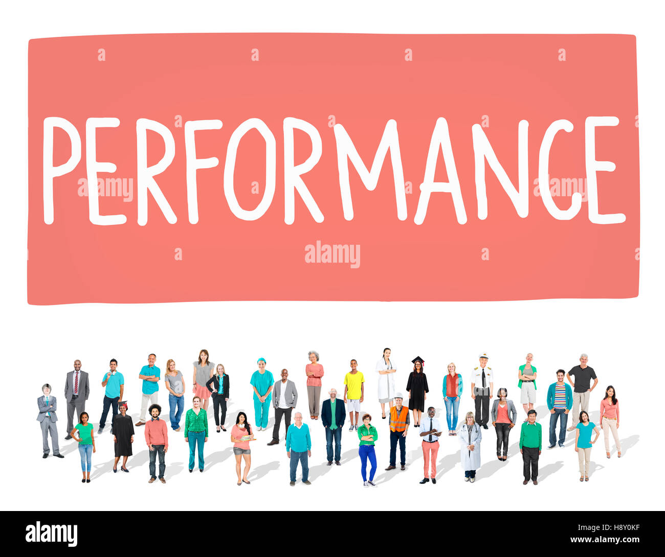 L'amélioration du rendement et du perfectionnement Concept effectuer Banque D'Images