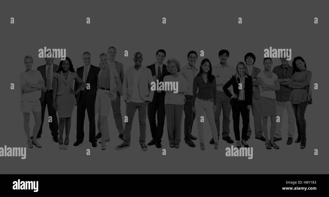 Diverses personnes professionnelles multi-groupe Concept Banque D'Images