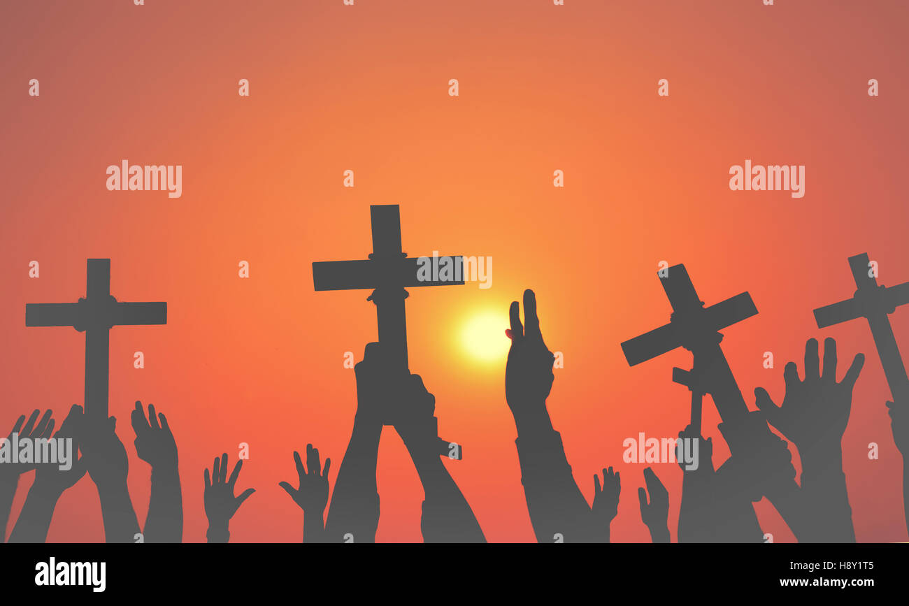 Catholicisme croix Crucifix spirituellement Détermination Concept Banque D'Images