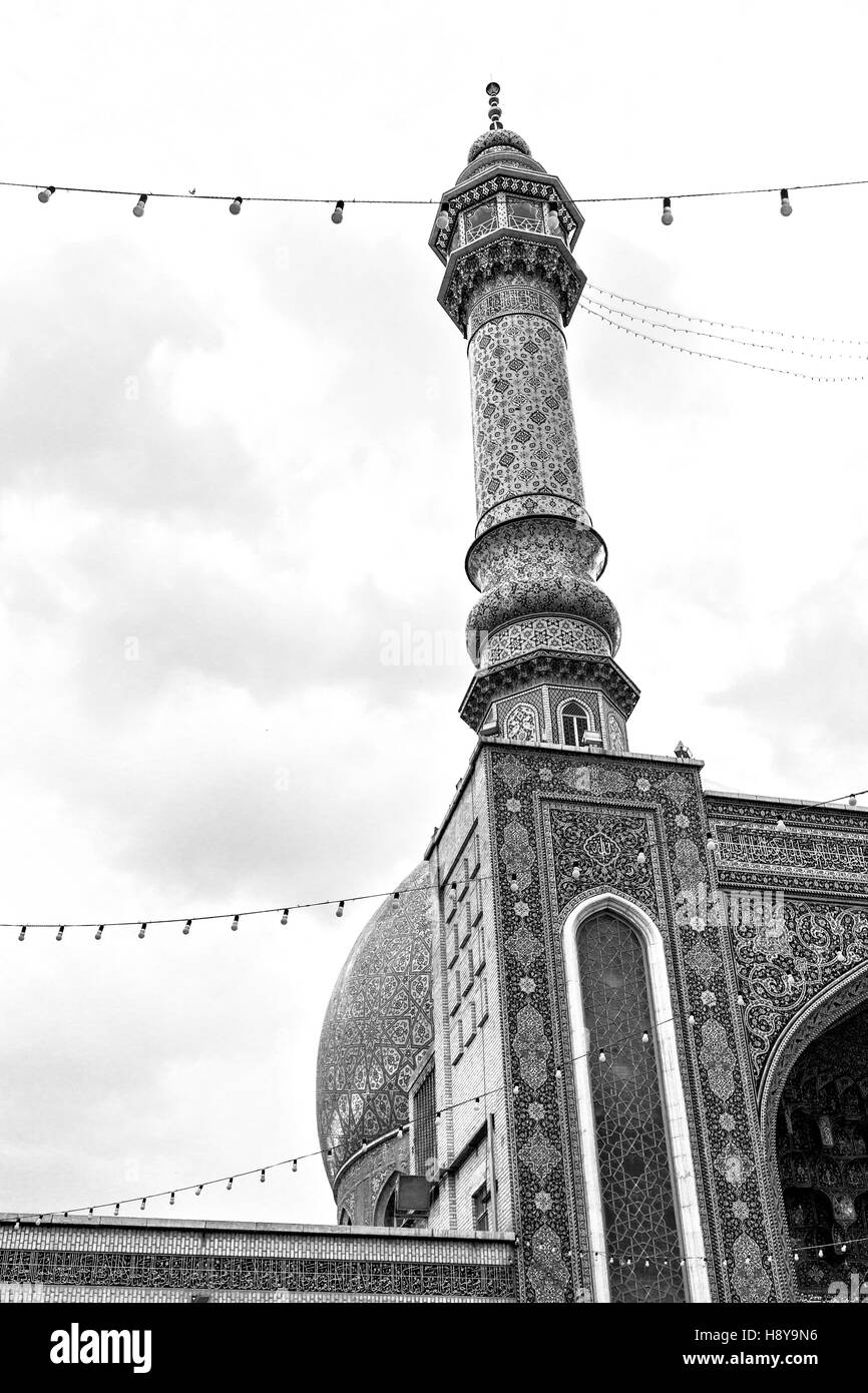 Flou dans l'Iran et l'ancienne religion mosquée architecture perse Banque D'Images