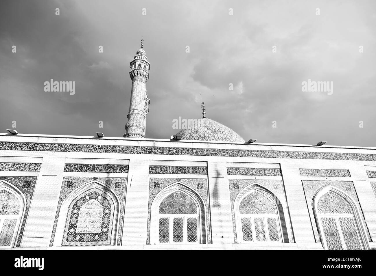 Flou dans l'Iran et l'ancienne religion mosquée architecture perse Banque D'Images