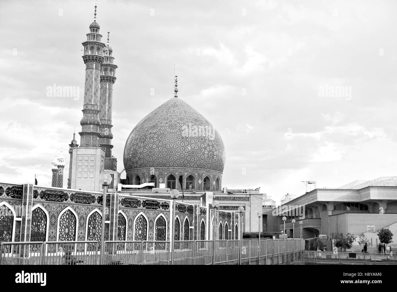 Flou dans l'Iran et l'ancienne religion mosquée architecture perse Banque D'Images