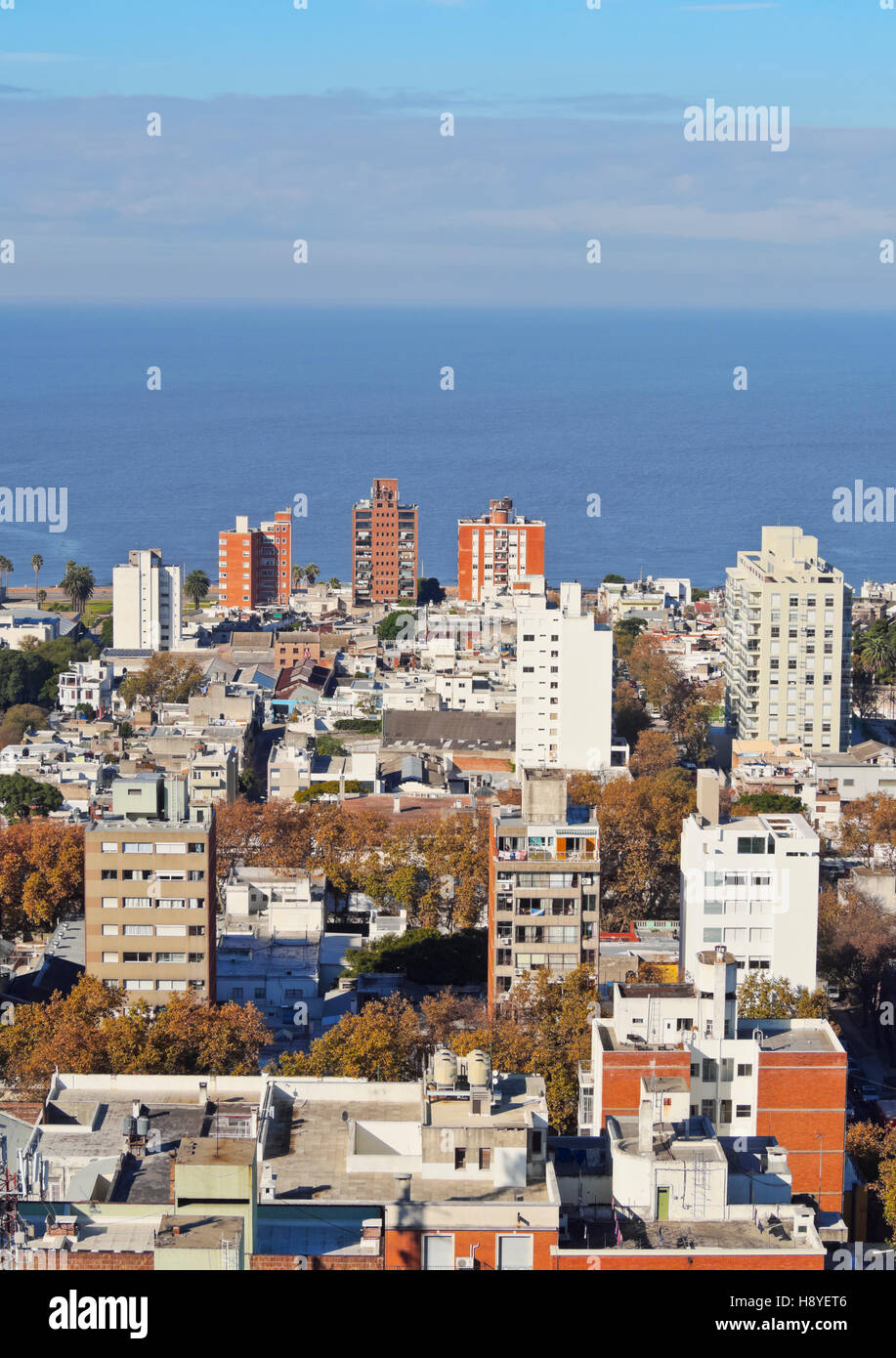L'Uruguay, Montevideo, paysage urbain vue de l'Hôtel de Ville(Intendencia de Montevideo). Banque D'Images
