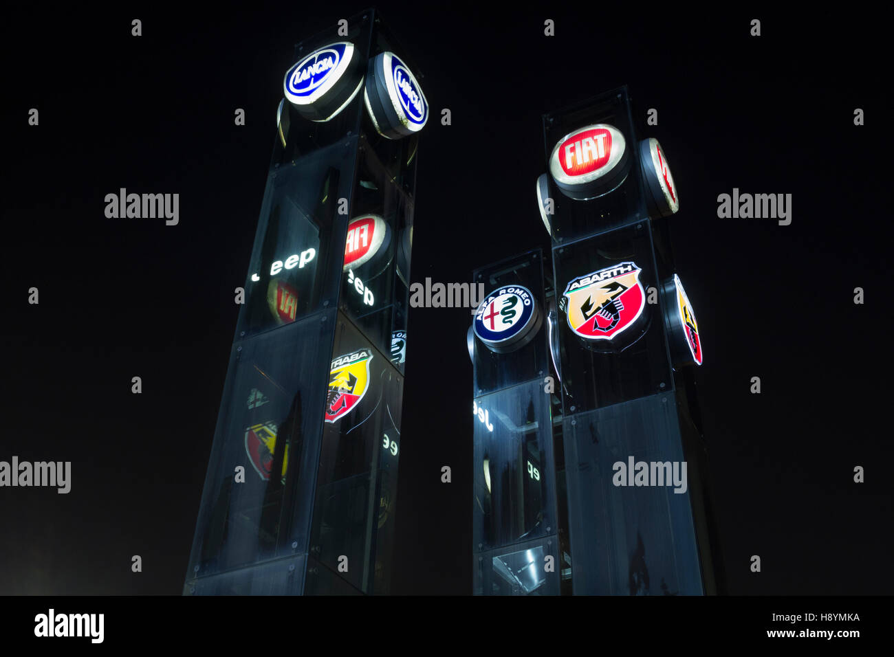 Caf logos propriétés à Turin, Italie. Banque D'Images