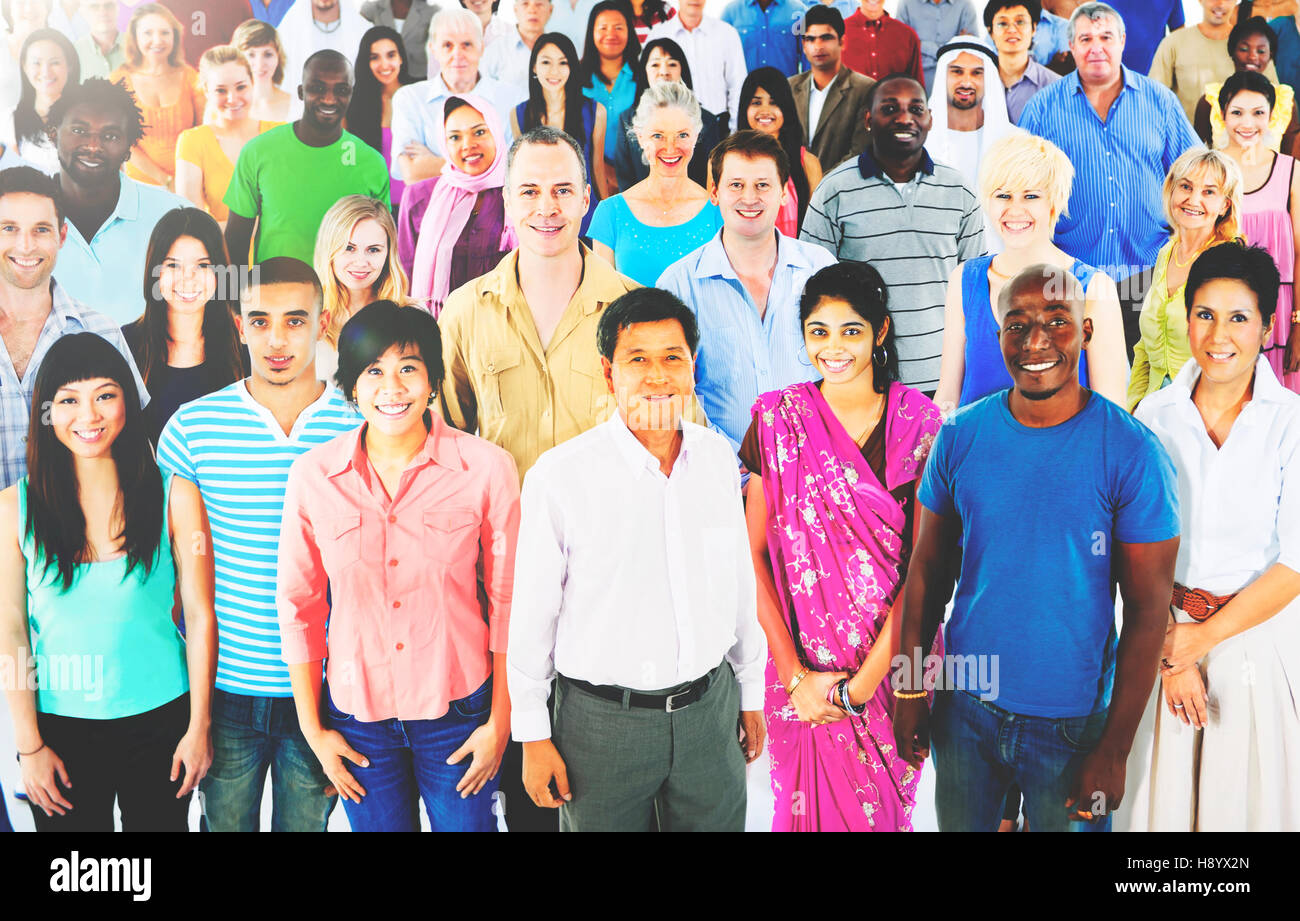 Grande diversité de personnes de groupe Concept multiethnique Banque D'Images