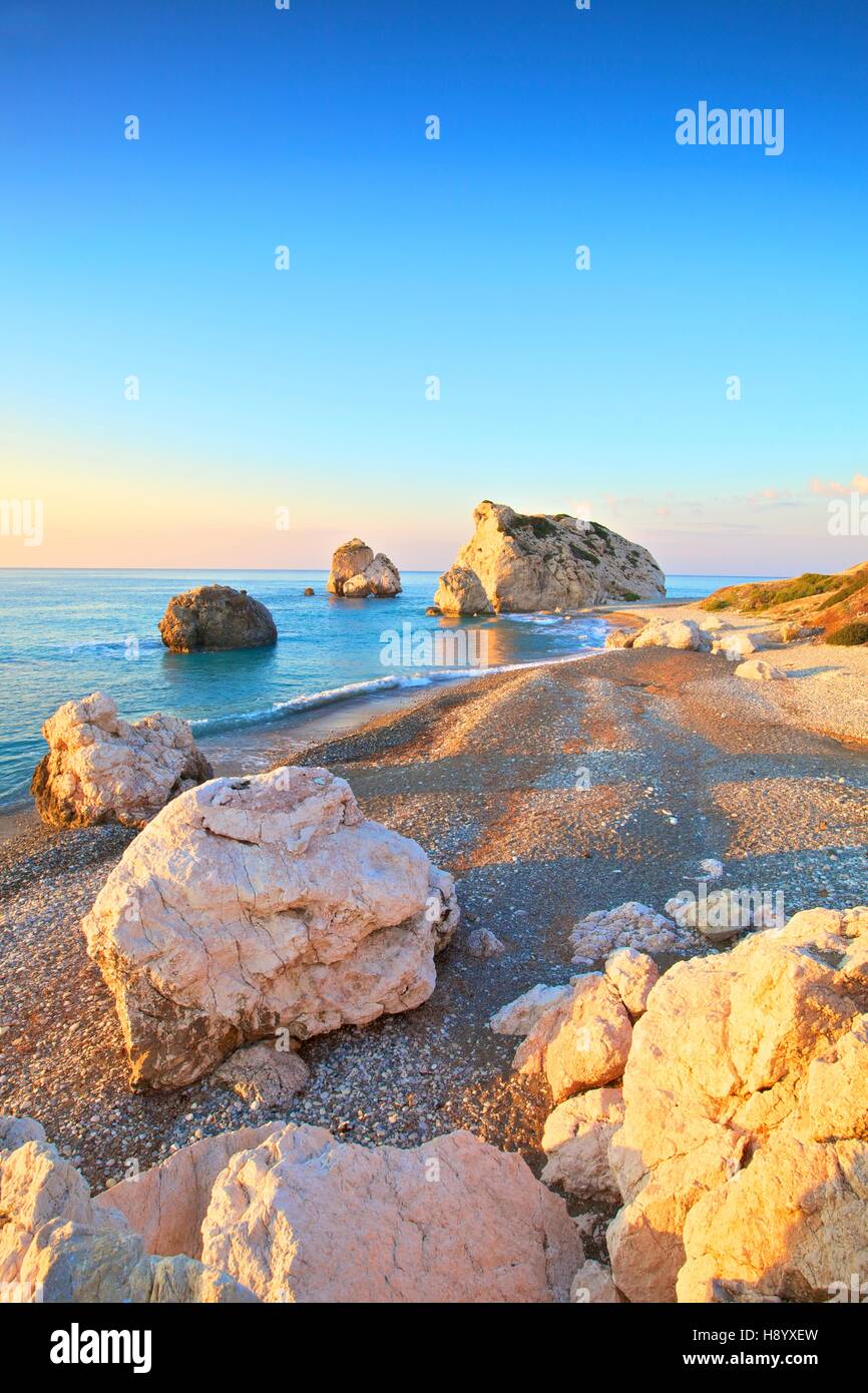 Rocher d'Aphrodite, Paphos, Chypre, Méditerranée orientale Banque D'Images