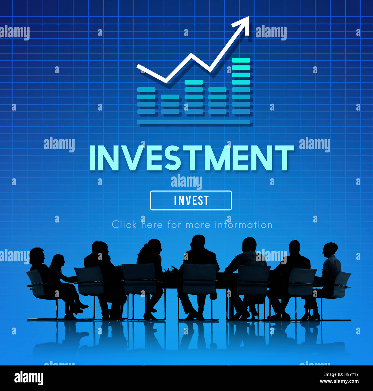 Investir les revenus financiers d'investissement lucratif Concept Frais Banque D'Images