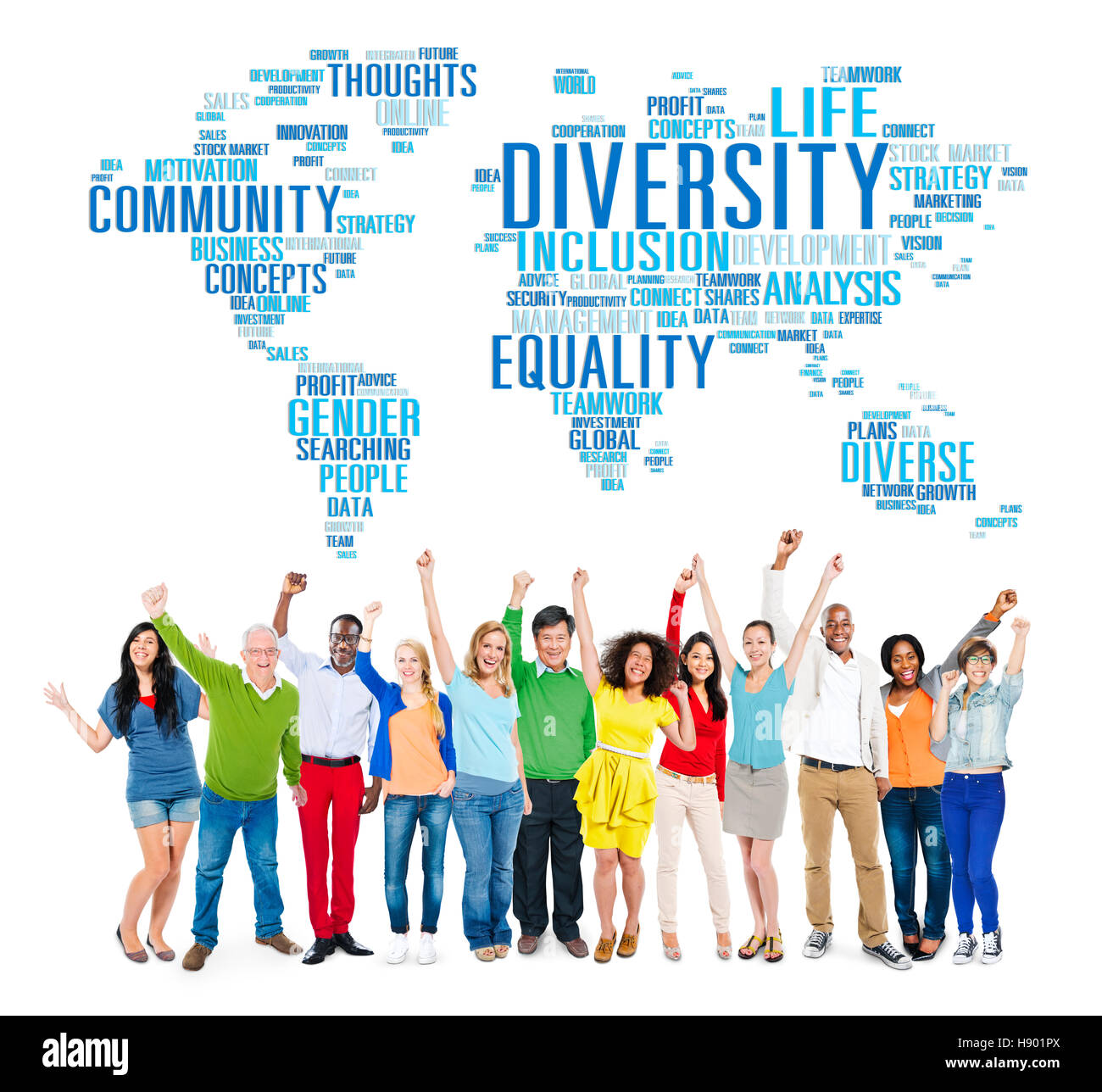 L'origine ethnique de la diversité mondiale monde Concept communautaire Banque D'Images