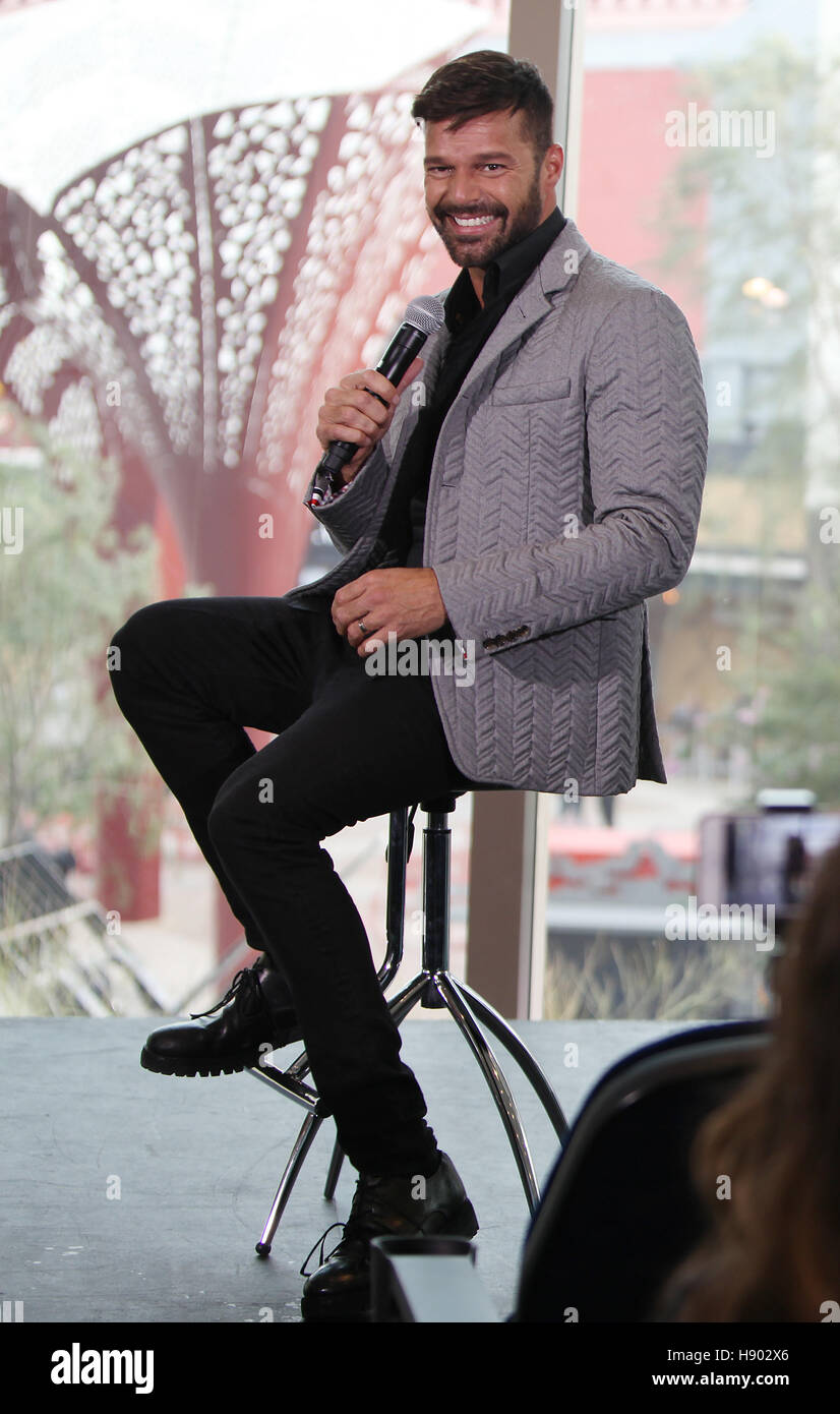 Las Vegas, NV, USA. 16 Nov, 2016. Ricky Martin assiste à une conférence de presse annonçant sa résidence au Théâtre du Parc du Monte Carlo Resort and Casino le 16 novembre 2016 à Las Vegas, Nevada. Credit : Majo Grossi/media/Alamy Punch Live News Banque D'Images