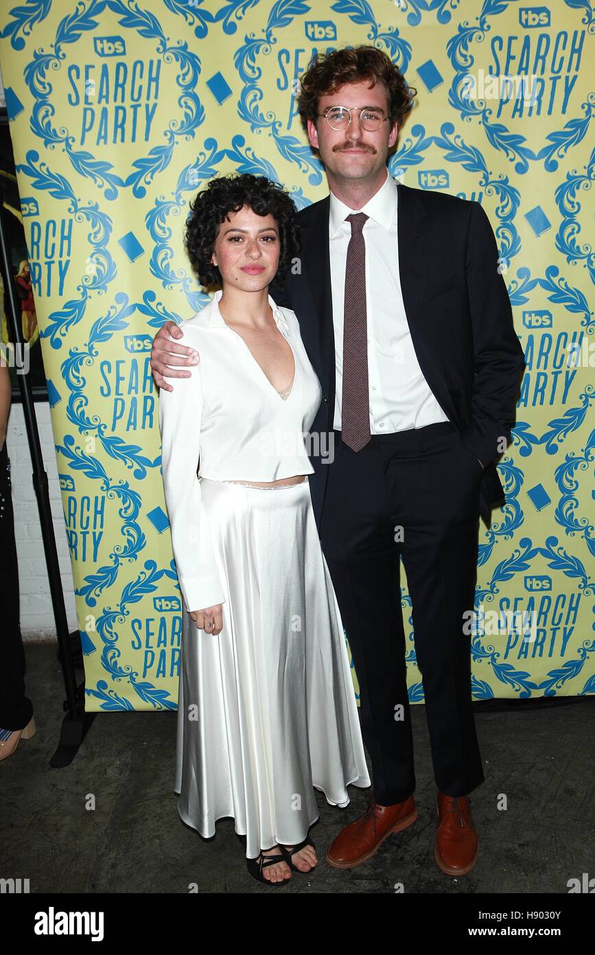 New York, NY, USA. 16 Nov, 2016. Alia Shawkat et John Reynolds au SCT  Partie 'Recherche' Series Premiere à Metrograph Theatre le 16 novembre 2016  à New York. Crédit : Diego Corredor