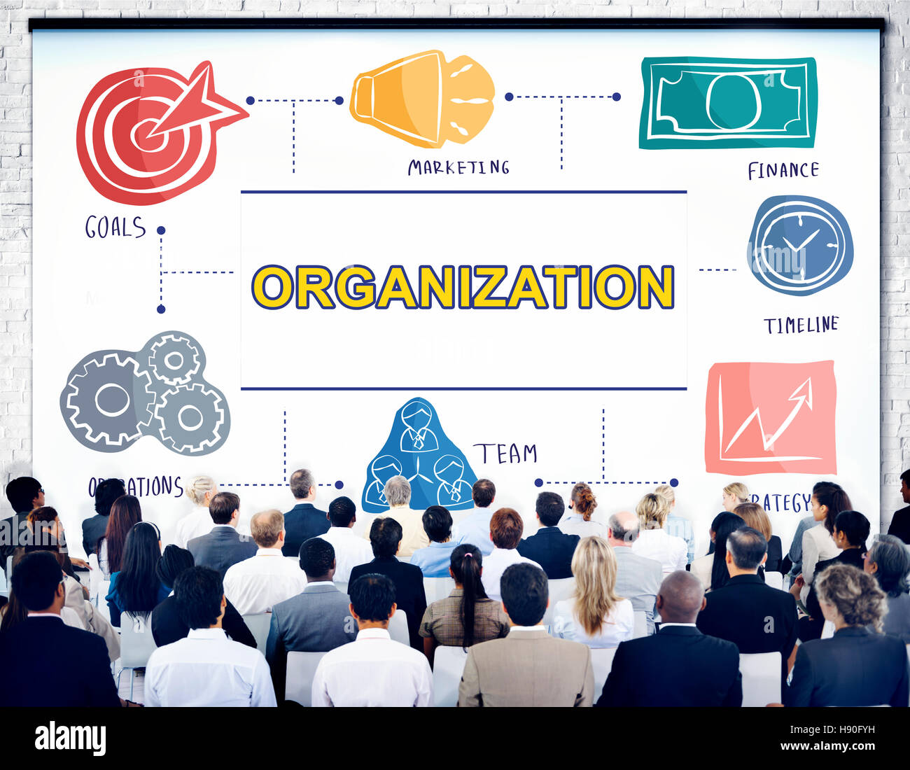 Groupe de l'Organisation Engagement Corporate Team Concept Banque D'Images
