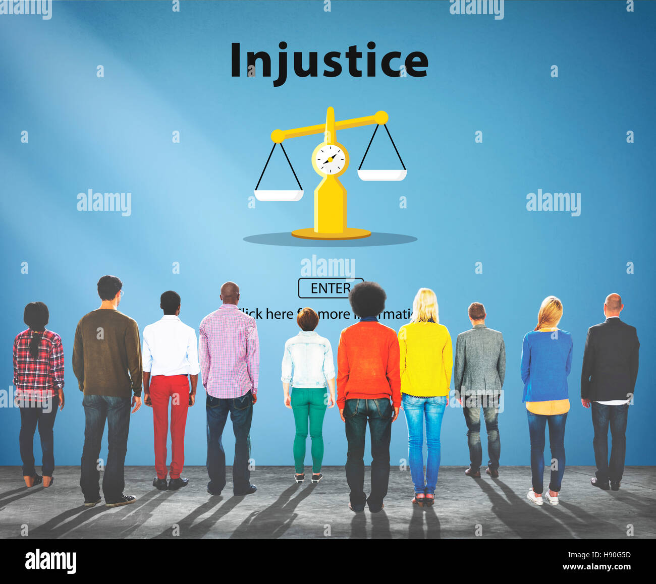 Injustice injustice rébellion Conflits Concept antagonisme Banque D'Images