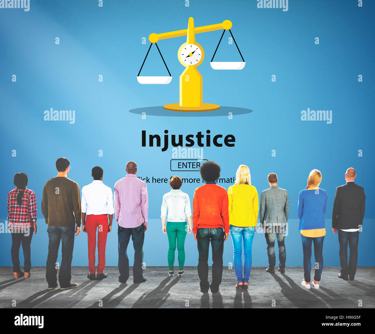 Injustice injustice rébellion Conflits Concept antagonisme Banque D'Images